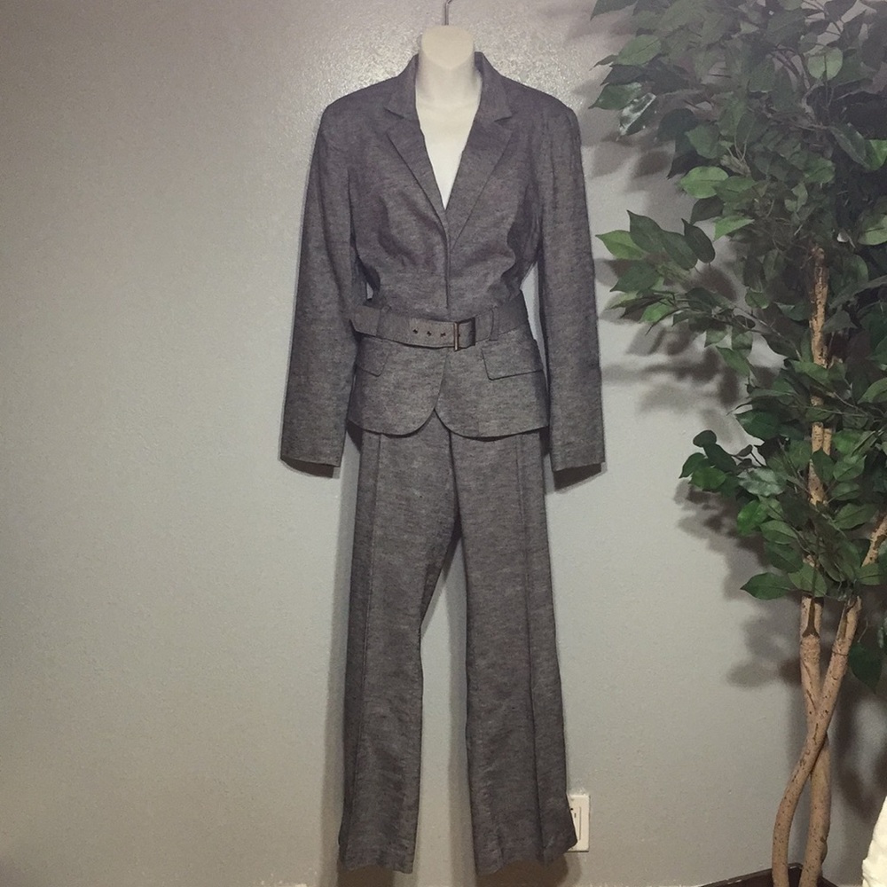 Business Suit  With Flared Pants Legs